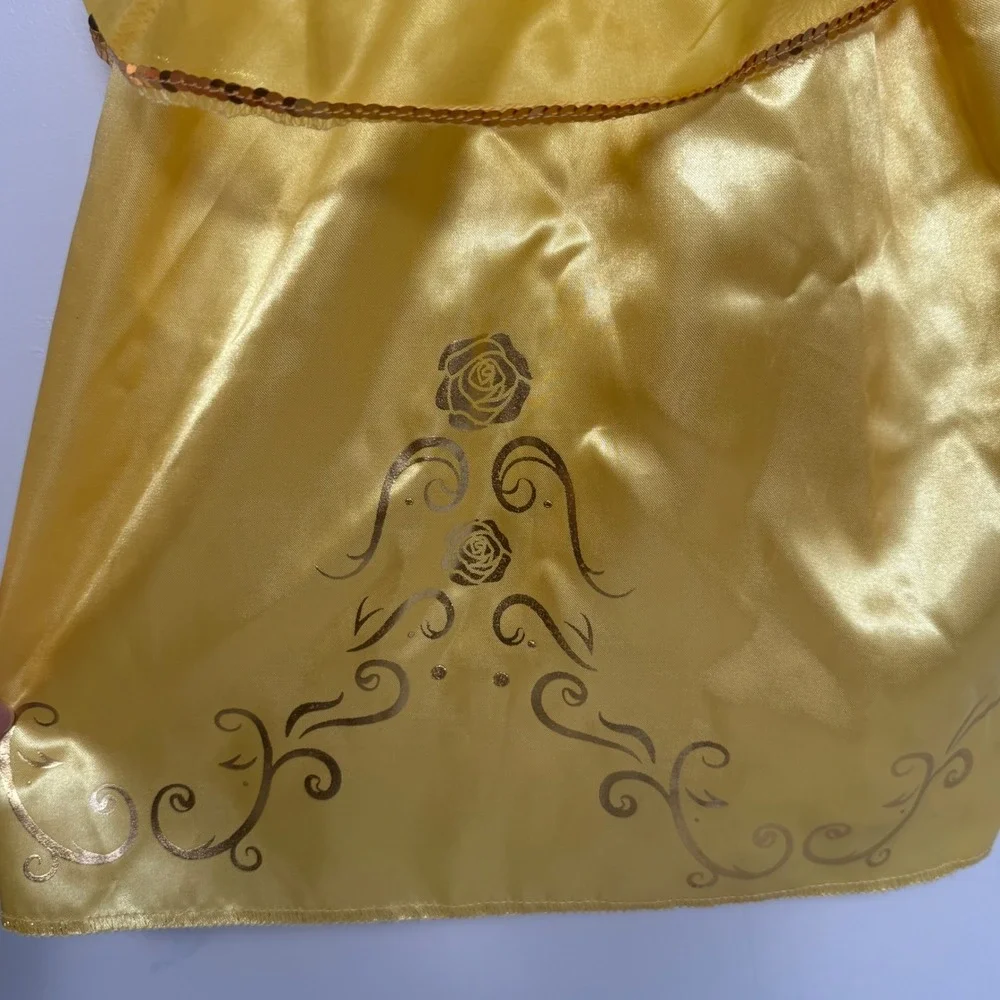 Disney Belle Beauty & the Beast Princess Costume Majestic Dress 4-6X Roses Gold